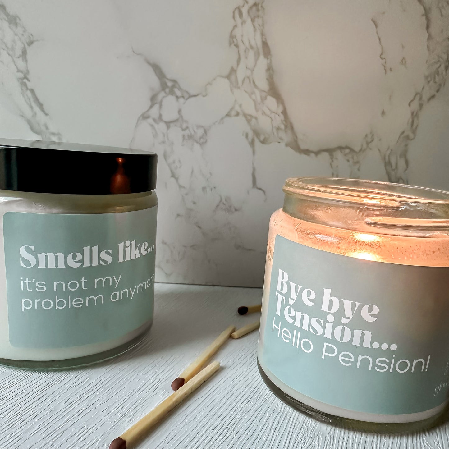 Retirement scented candle