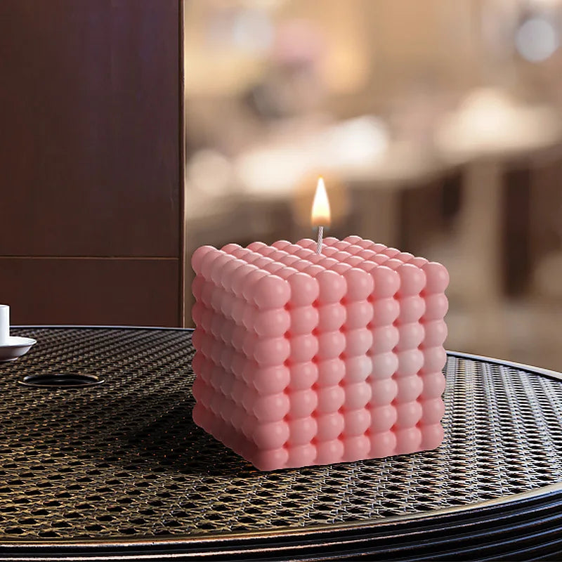 Bubble Rubik's Cube Candle Silicone Mold