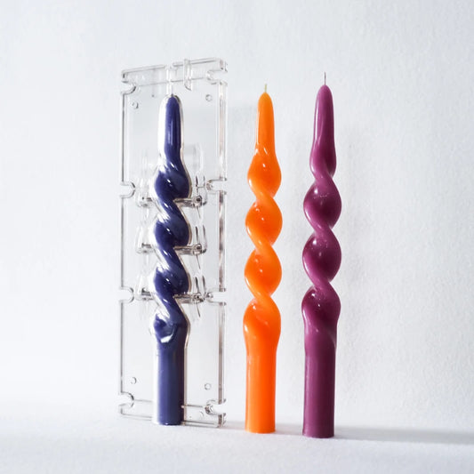 Spiral Long Acrylic Candle Mold