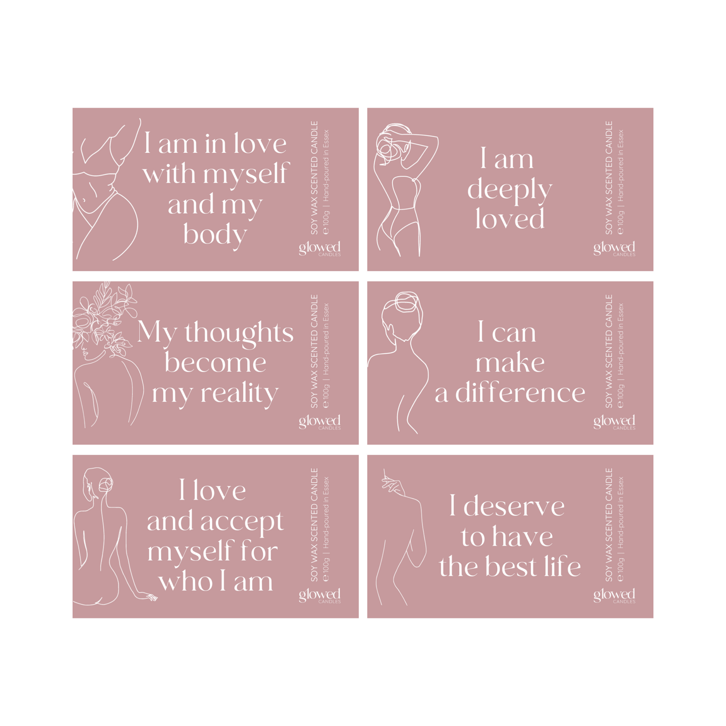 Affirmations scented candle